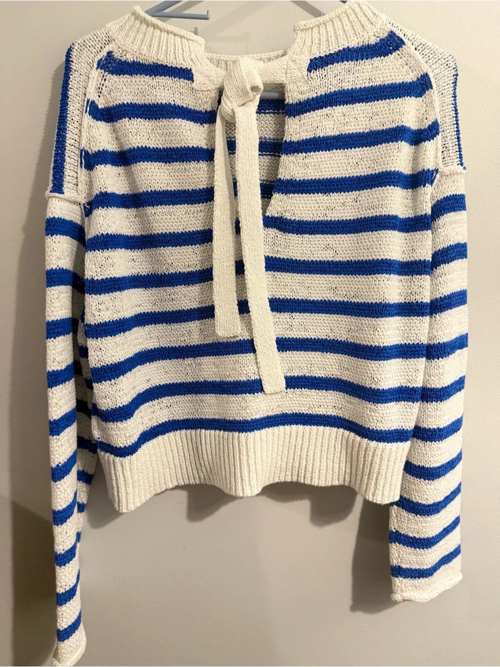J.Crew Textured Tie-Back Rollneck Striped Sweater Women’s Size XS
